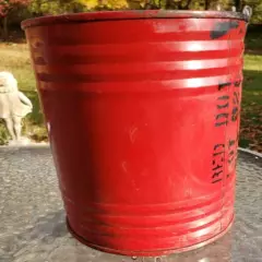 Vintage Hercules Red Dot Smokeless Shotgun Powder 48oz Metal Empty Keg Tin 