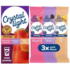 Crystal Light Mixology Variety Pack Powdered Drink Mix 14 oz Packets 9 per Box