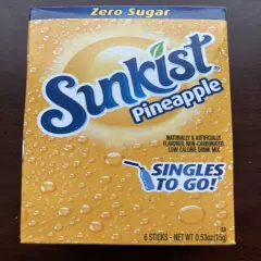 Sunkist Pineapple Sugar Free Drink Mix Singles to go