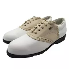 Etonic Comfort Womens 7M Golf Shoes White Beige Q-lok The Champ