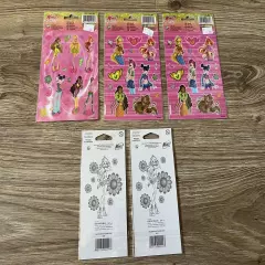 Rainbow Winx Club Bloom Stella Flora Musa Tecna Layla Set Of Stickers Puffy