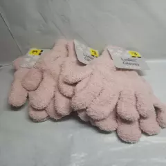 3 pair Women's Soft Knit Winter Gloves - pink, Adult One Size