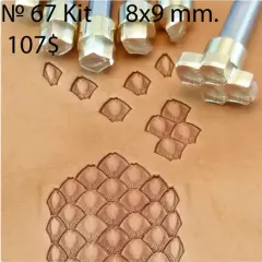 Leather stamp tool for leather craft DIY brass stamp #67 kit - Snake scale 