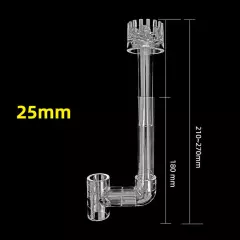 Aquarium Skimmer Acrylic Lily Pipe Spin Surface Fish Tank Water Plant Filters