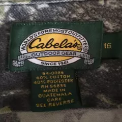 Boys cabelas camo shirt