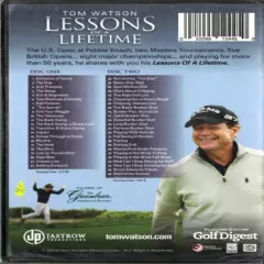 GOLF DVD - "TOM WATSON LESSONS OF A LIFTTIME I" TWO DISC SET - FREE USA SHIPPING