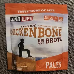 LonoLife Chicken Bone Broth Powder with 10g Protein, Paleo and Keto Friendly 6oz