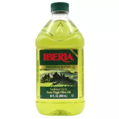 Iberia Sunflower Oil & Extra Virgin Olive Oil, High Heat Frying, 68 Fl Oz