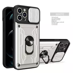 For iPhone 16 15 14 13 Plus|Pro|Pro Max Sliding Camera Protect Ring Phone Case