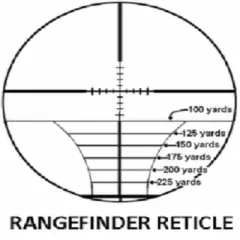 3-12x56 1" Rifle Scope W/Heavy Duty Rings, Dual Illuminated Rangefinder Reticle