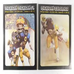 Lot of (2) 1974 Michigan State at Michigan College Football Programs 10/12/74