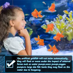 12 Pcs Artificial Aquarium Fishes Plastic Goldfish Ornament Realistic Artific...