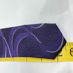 Joseph & Feiss Purple Wavey Abstract Long Necktie Silk Tie 3" x 62"