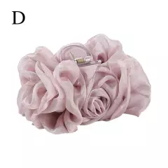 Large Chiffon Flower Bow Hair Claw Clip Hairgrip Hair Clamp Jaw Barrettes Womenk