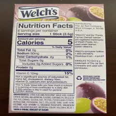 2 Welch’s Passion Fruit Singles to Go Drink Mix Free Shipping