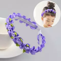 Rose Flower Braided Hairband Hair Clips for Girls Kids Headband Hair Accessories