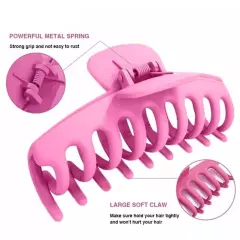 4 Pack Hair Matte Claw Clips Non-Slip Strong Hold Jaw Hair Clamps Large New