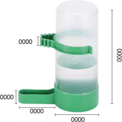 4Pcs Bird Water Feeder Plastic Drinker Clip for Parrots green 