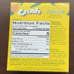 Crush Pineapple Sugar Free Water Enhancer Beverage mix new