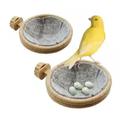 2Pcs Canary Nests for Cages, Breeding & Hatching Box for Parrots and Canaries