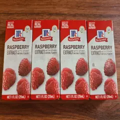 Lot of 4 McCormick Raspberry Extract