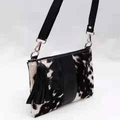 Real Cowhide Cross body Purse Handbag & Hand Clutch Cow Hide Leather SA-2203