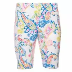 NWT Ladies IBKUL SHARON WHITE MULTI Pullon Golf Shorts - sizes 4 6 8 10 & 12 