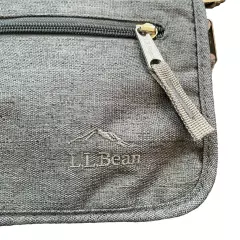 L.L. Bean Gray Travel Organizer/ Canvas Travel Fold Documents Wallet Zip