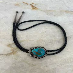 Native American Indian jewelry Bolo tie Turquoise Vintage