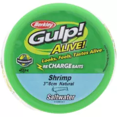 Berkley Gulp! Alive! Shrimp Fishing Bait Bucket (4-Inch) - Natural Shrimp