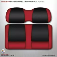 Clubhouse Double Take Golf Cart Seat Cushions (red/black)