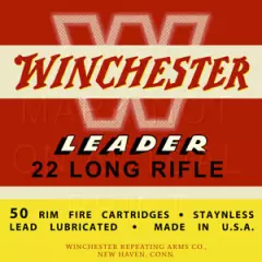 Reproduction Vintage Winchester Leader .22 Long Rifle Ammo Canvas Print