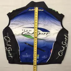 Jakroo Men’s Custom Wind Vest Bicycle Cycling Jacket Full Zip Size XS