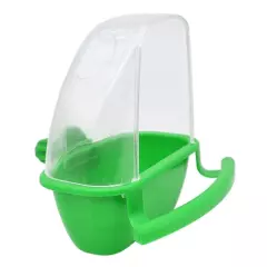 Parakeet Feeder Bird Feeder with Perch Dispenser Container for Cage