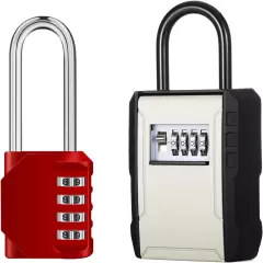 Combination Locker Lock, 4 Digit Outdoor Padlock for Gym, School, Gates, Doors, 