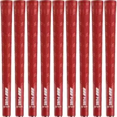 PURE DTX Red Standard Size Golf Grips - Set of 9 - Authorized Distributor