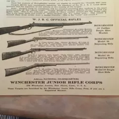 Antique Winchester Junior Rifle Corps Paper Target Advertisement Contest 1910's