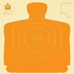 B34 Silhouette Targets - Orange Targets, Pack of 100