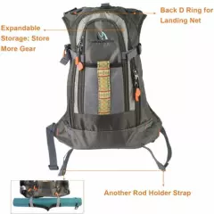 Maxcatch Multi-pocket Fly Fishing Vest Backpack Chest Mesh Bag Adjustable Size 