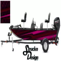 Pontoon Hexagons Graphic Pink Wrap Fishing Bass Boat Abstract Fish Decal Vinyl