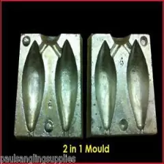 Fishing Distance Mould 2 in 1 Cast 2 Leads at a Time 4oz 5 oz or 6oz & Clips 