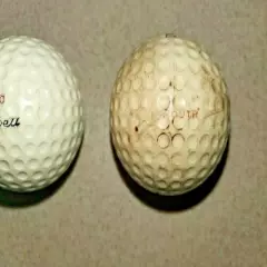 TWO VINTAGE SIGNATURE GOLF BALLS RARE (1968) & VERY RARE (1940)