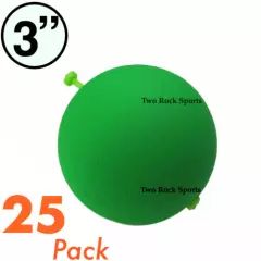 3" inch Round Foam Snap-On Fishing Bobber Floats - GREEN - 3 to 250 Count Packs