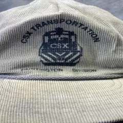 CSX Transportation Cap Hat Huntington Corduroy USA StrapBack Vintage Faded Retro