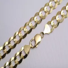 GOLD AUTHENTIC 10K SOLID GOLD MEN'S WOMEN CUBAN LINK CHAIN NECKLACE SZ 16"-30"