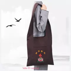 Buddhist Zen Monk Embroidery Shoulder Bag Meditation Kung Fu Shaolin Temple Bag