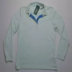 Vineyard Vines Golf Performance Aqua Glass Womens Polo Long Sleeve Sz Medium NEW