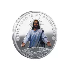 Plated Silver Jesus Christ Coin Religious Belief Metal Medal Commemorative