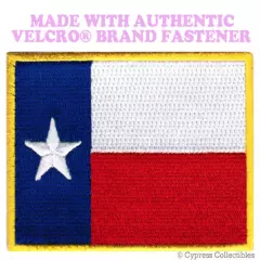 TEXAS STATE FLAG PATCH EMBROIDERED TX SYMBOL APPLIQUE w/ VELCRO® Brand Fastener