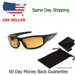 Sport Wrap Hd Night Driving Vision Sunglasses Yellow High Definition Glasses USA